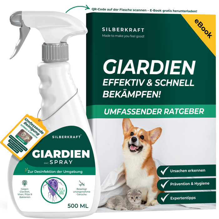 Spray anti-Giardia contre les bactéries, les virus et les champignons, y compris un eBook gratuit