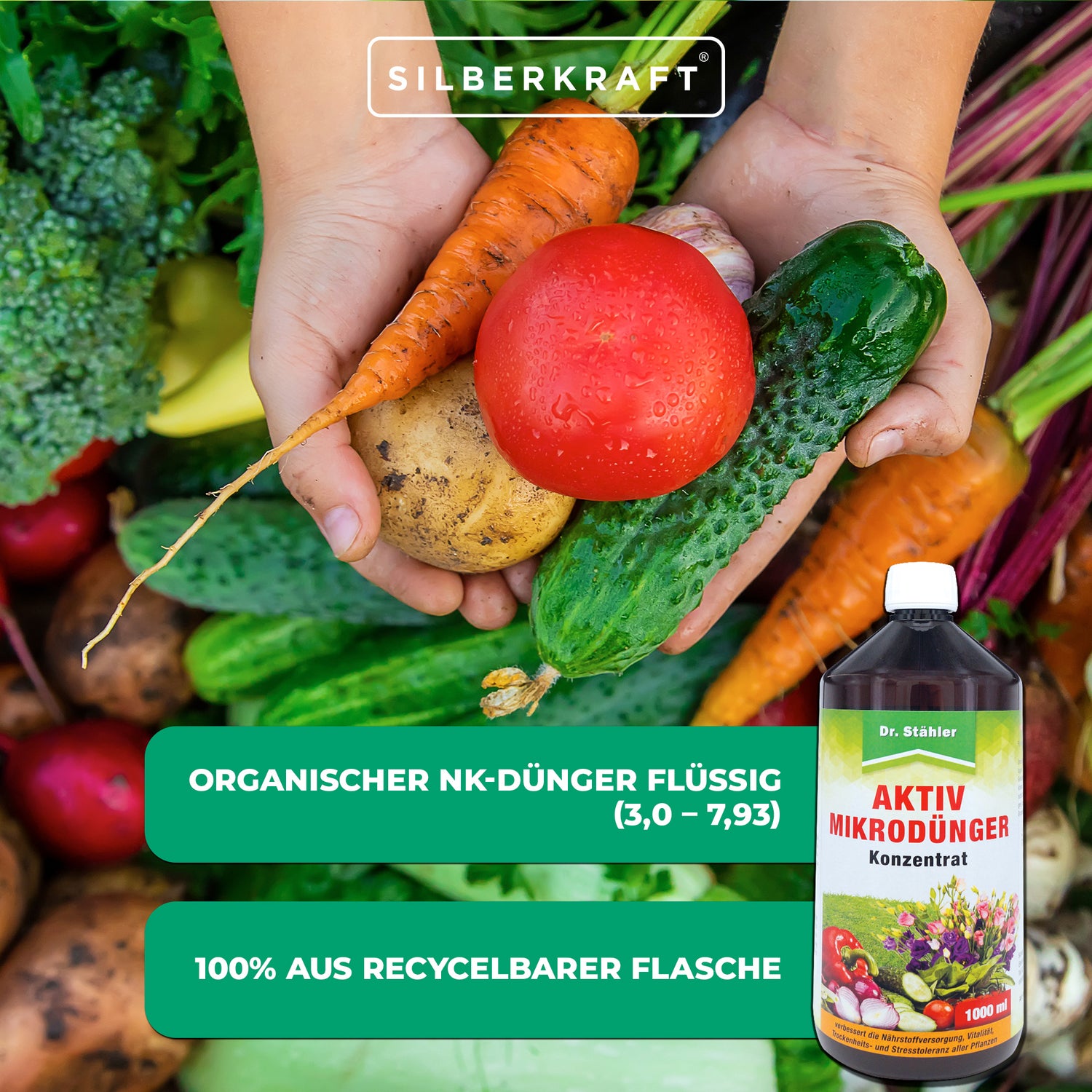 Concentrato microfertilizzante attivo - fertilizzante organico NK, liquido