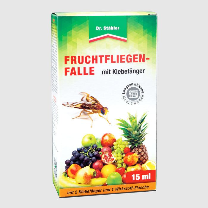 Fruchtfliegenfalle mit Klebefänger - Lockstoffwirkung