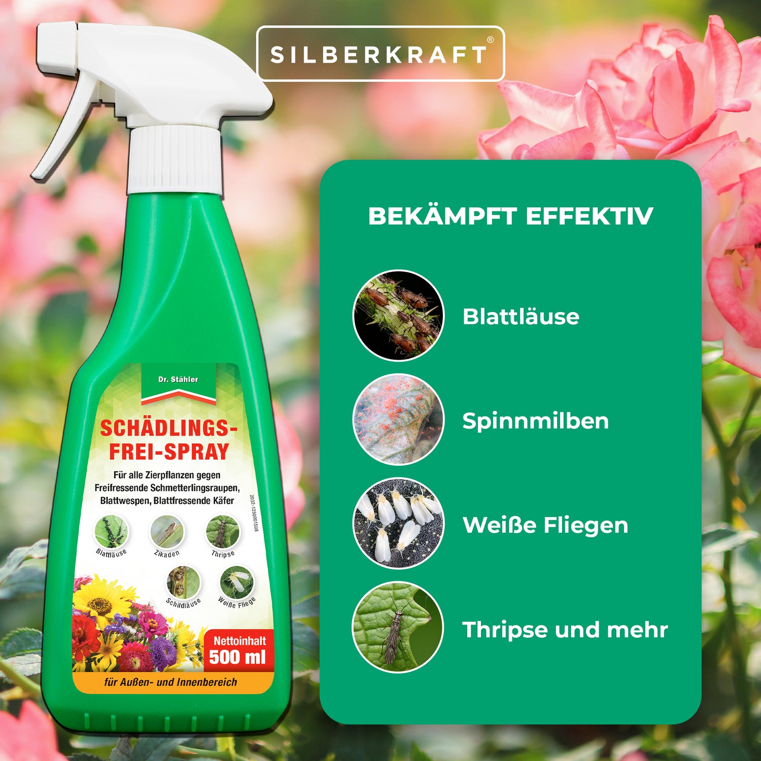 Efficace spray antiparassitario per un ambiente vegetale protetto senza acari e afidi