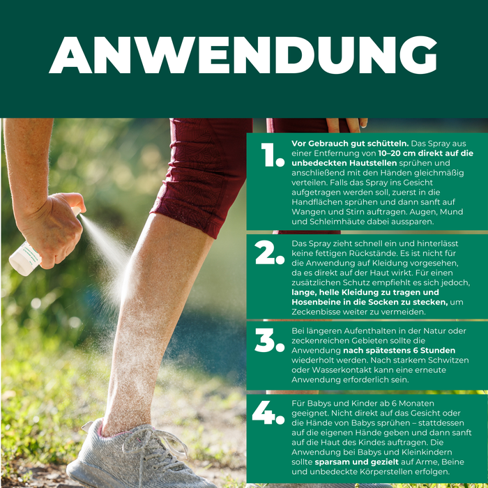 Zeckenspray Zeckenschutz - Anti Zecken Spray