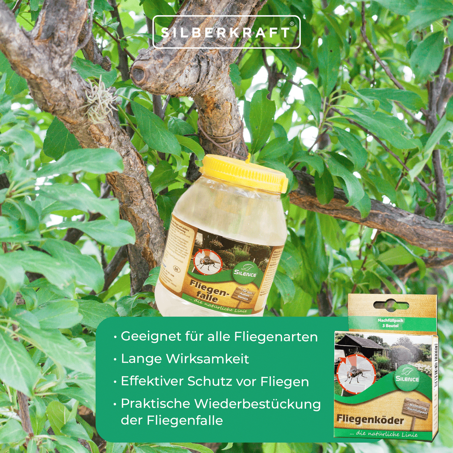 Confezione di ricarica della trappola per mosche Silence: per riequipaggiare la trappola per mosche Silence