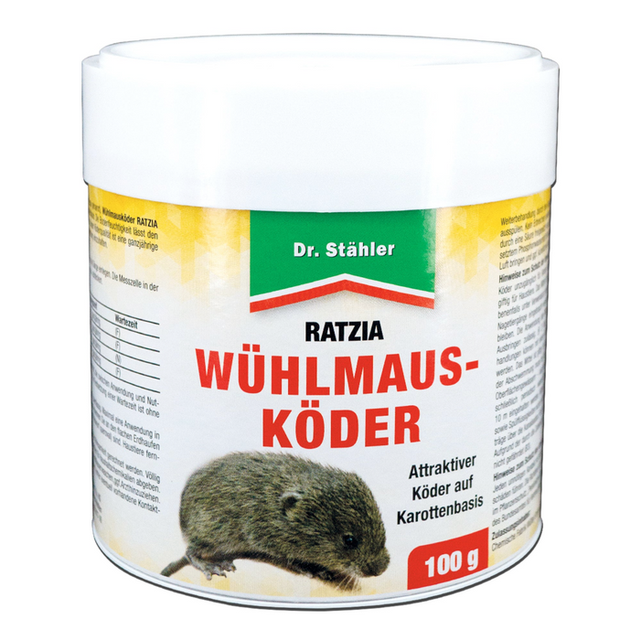 Appât pour campagnols Ratzia : Appât efficace pour campagnols à base de carottes