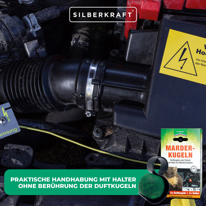 Protection efficace contre les dégâts causés par les martres : boules parfumées aux martres pour votre voiture