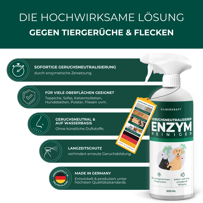Enzymreiniger Katzen- und Hundeurin sowie Tiergerüche
