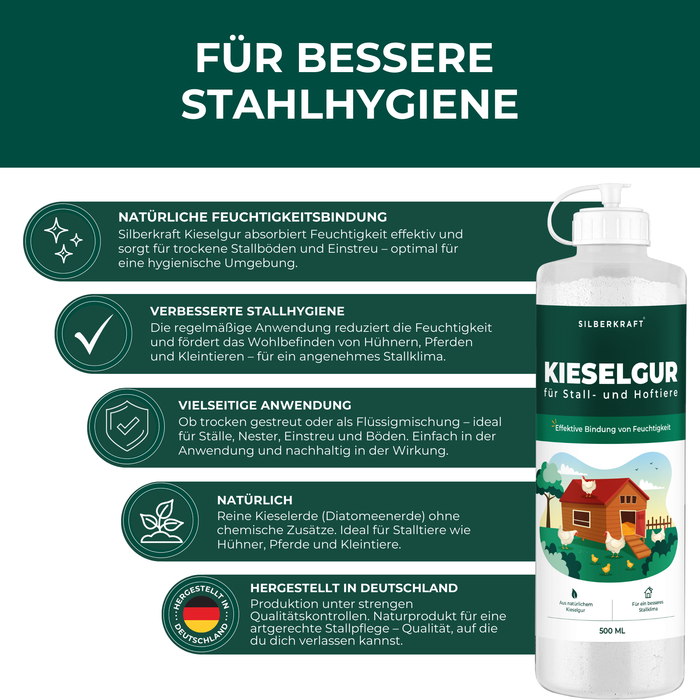 Kieselgur für Hühner & Hoftiere