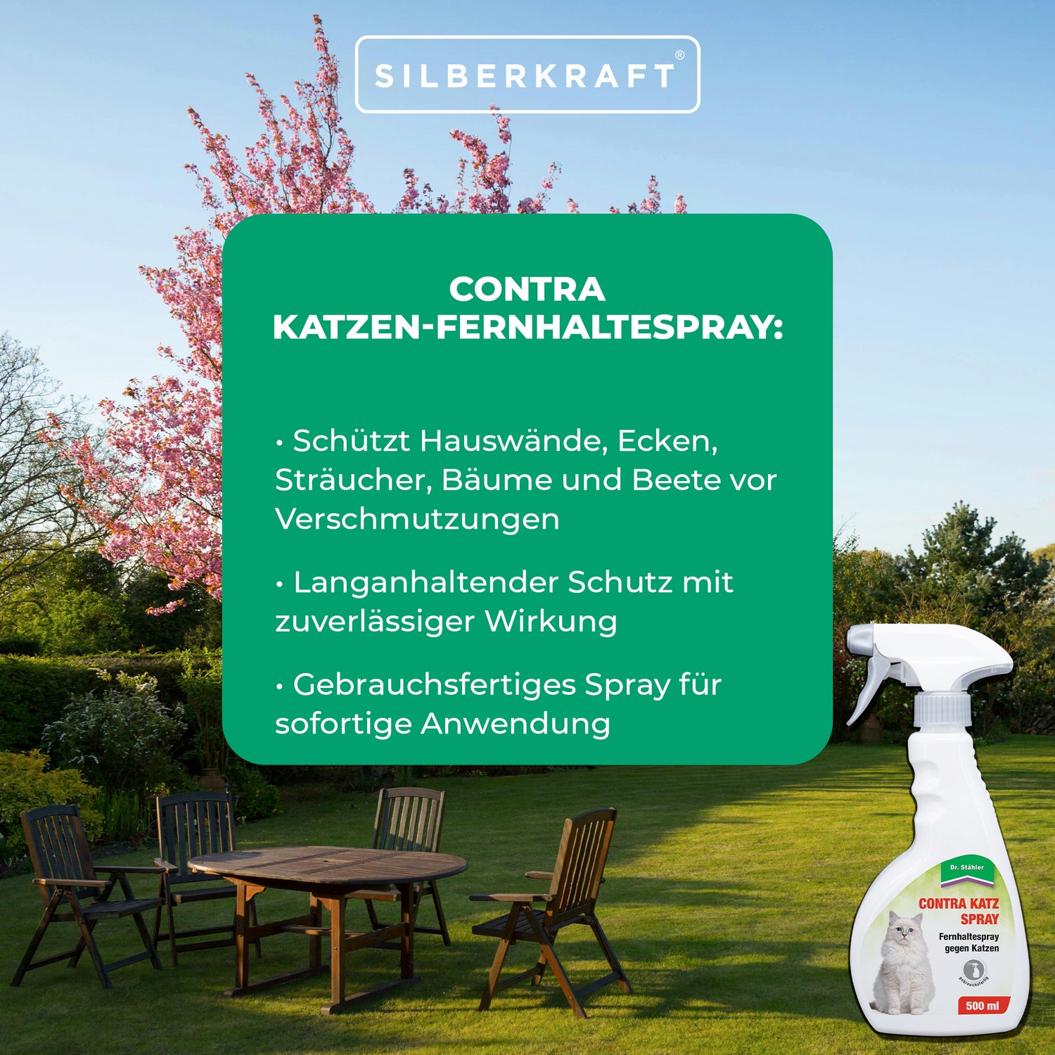 Contra Katzen-Fernhaltespray: Zuverlässiger Katzenschutz für Haus und Garten
