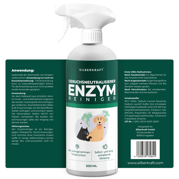 Enzymreiniger Katzen- und Hundeurin sowie Tiergerüche