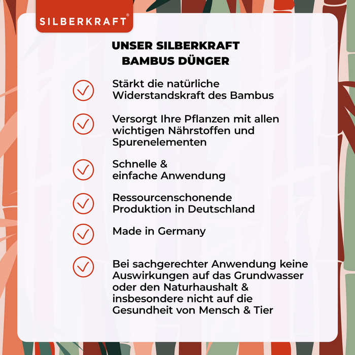 Bambusdünger - Mineralischer NPK Flüssigdünger mit Stickstoff - Dünger für Bambus - Bambus düngen