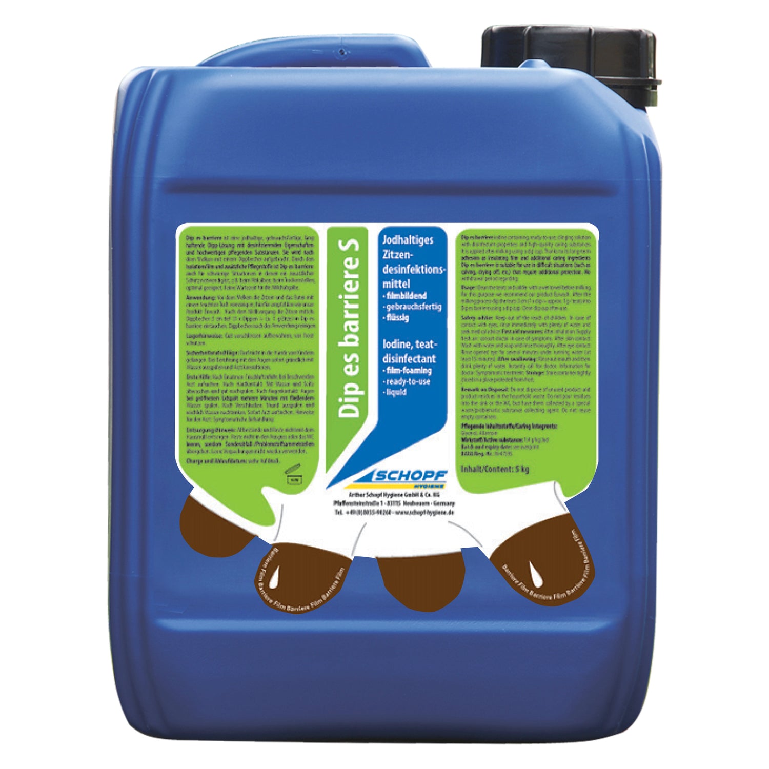 Dip es sperrie S: immersione disinfettante per capezzoli contenente iodio per cure aggiuntive