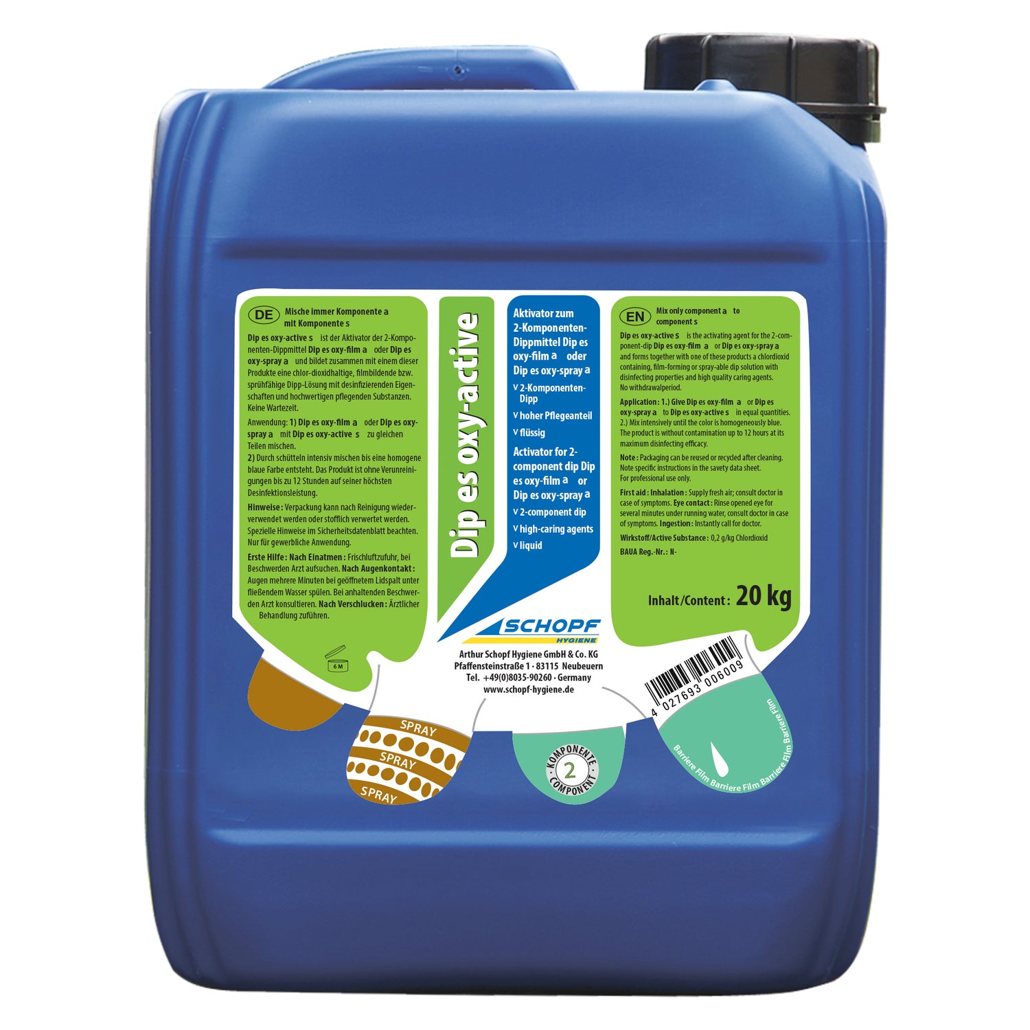 Dip it oxy-active: attivatore per l'agente di immersione bicomponente Dip it oxy-film e Dip it oxy-spray