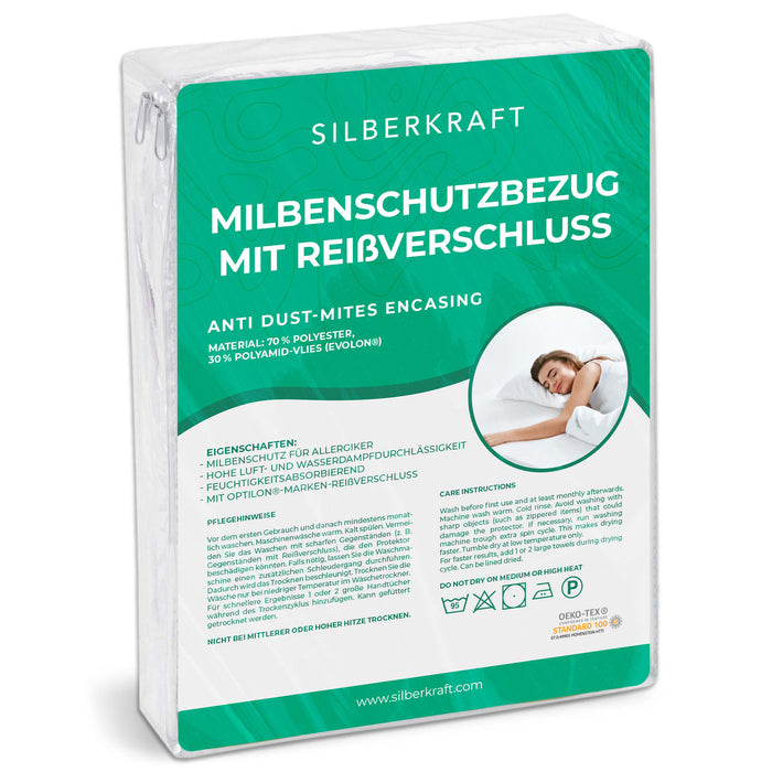 Housse anti-acariens - protection intégrale du matelas avec zip