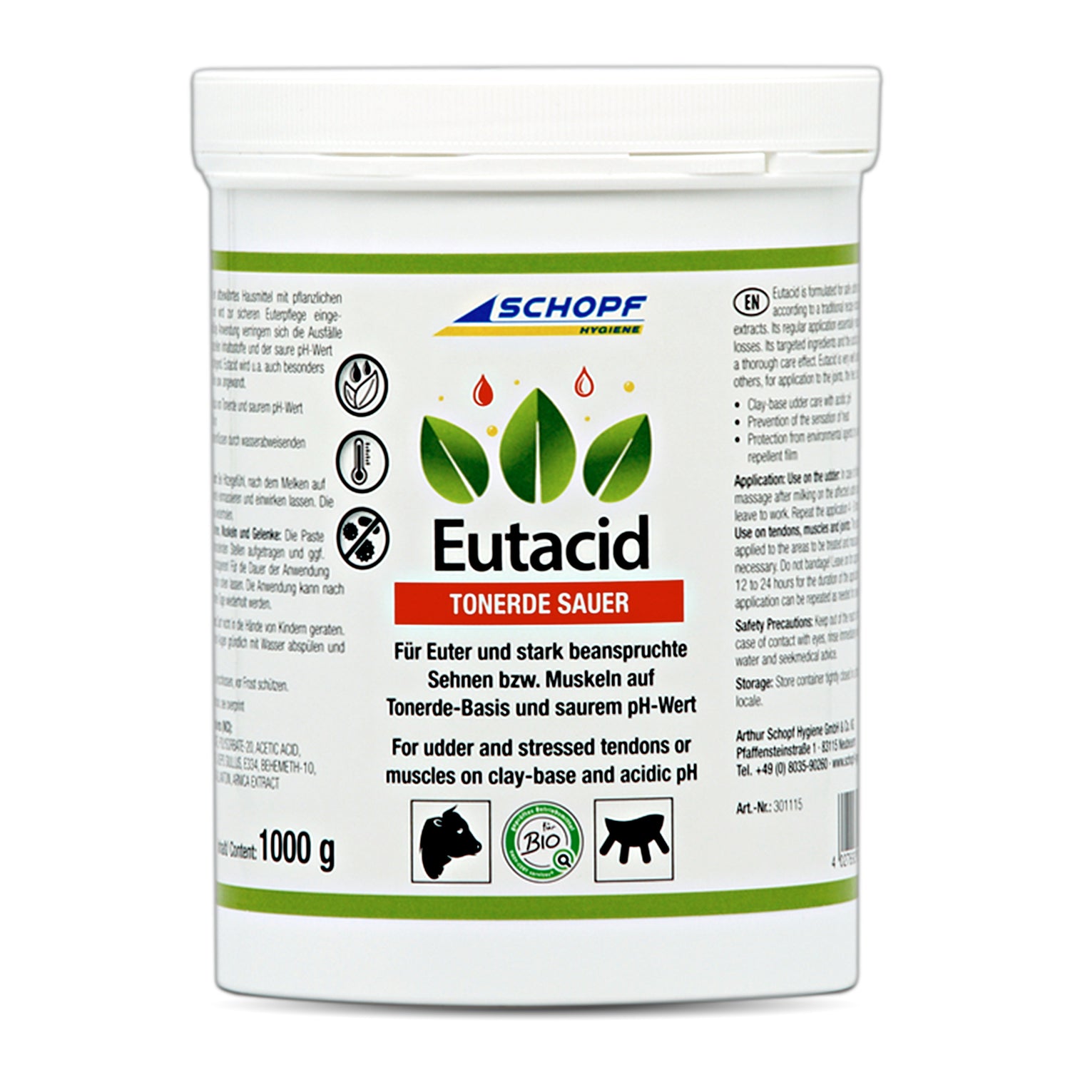 Balsamo all'argilla eutacida: cura versatile delle mucche per mammelle e articolazioni