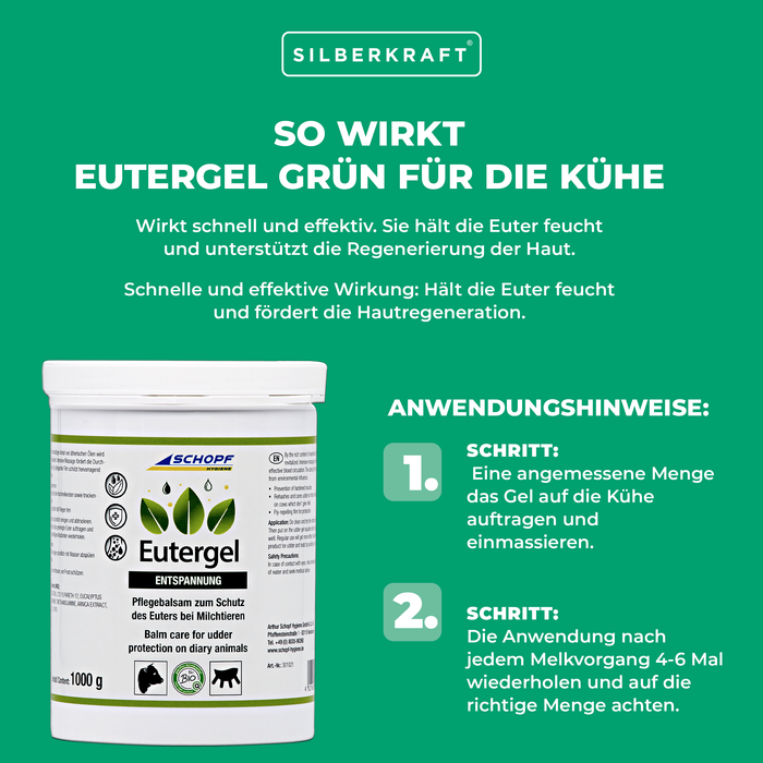 Gel mammella verde: balsamo protettivo per mucche