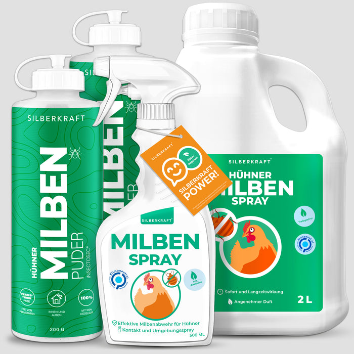 Milbenfrei Set für Hühner -wirksam gegen die rote Vogelmilbe