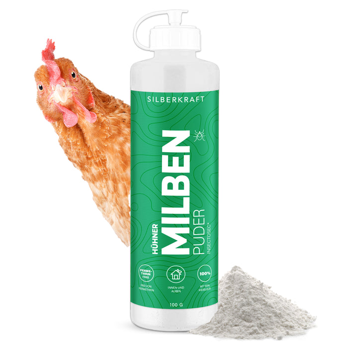 Poulets en poudre d'acariens