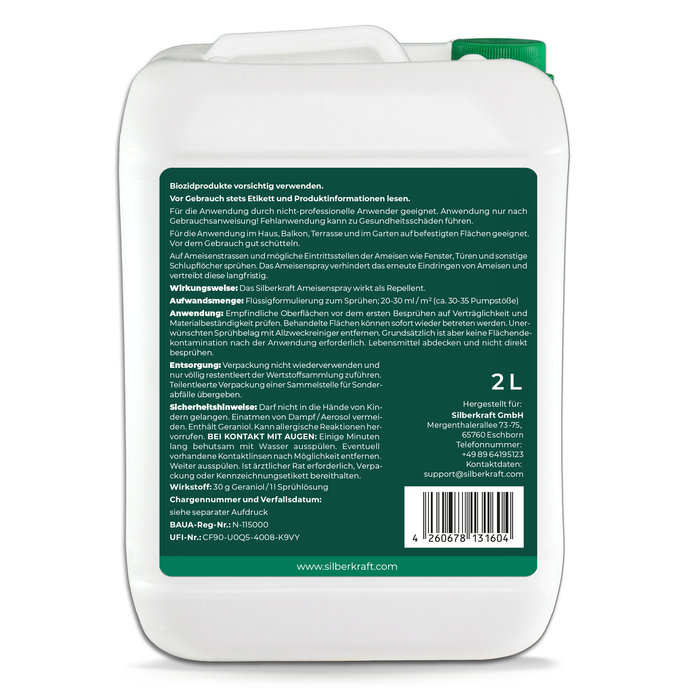 Silberkraft Ameisenspray in verschiedenen Verpackungsgrößen, um die unterschiedlichen Bedürfnisse der Kunden zu erfüllen.