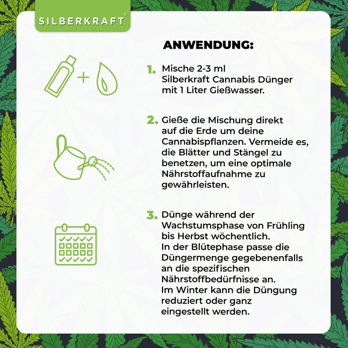 Cannabis Dünger - Mineralischer NPK Flüssigdünger mit Stickstoff - Dünger für Cannabispflanzen - Hanf Dünger