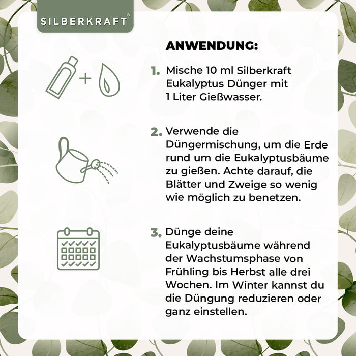 Eukalyptus Dünger - Mineralischer NPK Flüssigdünger mit Stickstoff - Dünger für Eukalyptus - Eukalyptusbaum düngen