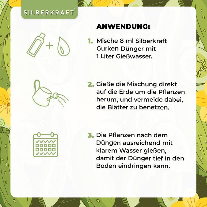 Gurken Dünger - Mineralischer NPK Flüssigdünger mit Stickstoff - Dünger für Gurkenpflanze - Gemüsedünger