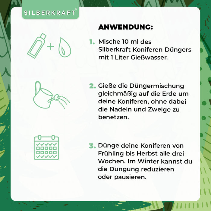 Koniferen Dünger - Mineralischer NPK Flüssigdünger mit Stickstoff - Dünger für Koniferen - Thuja düngen