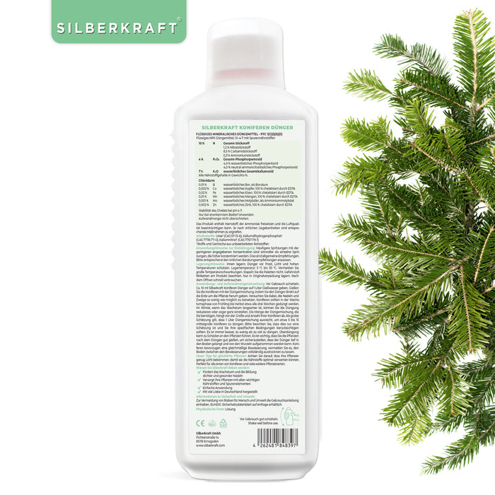 Koniferen Dünger - Mineralischer NPK Flüssigdünger mit Stickstoff - Dünger für Koniferen - Thuja düngen