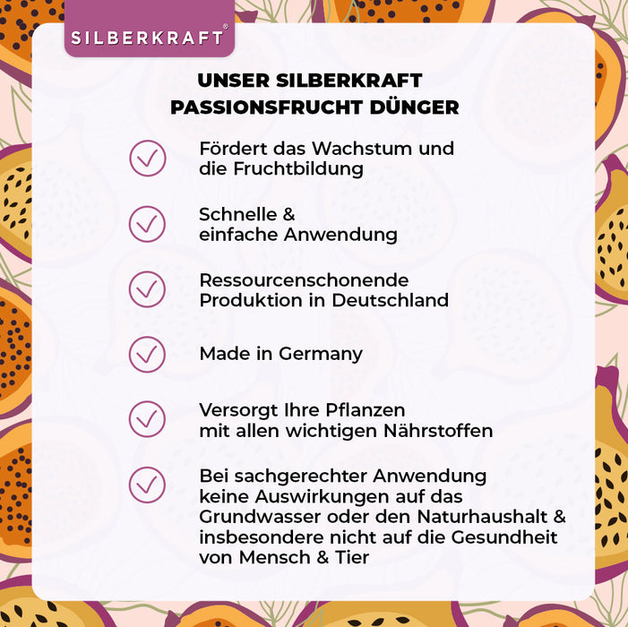 Passionsfrucht Dünger - Mineralischer NPK Flüssigdünger mit Stickstoff - Dünger für Passionsfruchtpflanzen - Maracuja Dünger - Passionsblumen Dünger - Exotischer Pflanzendünger