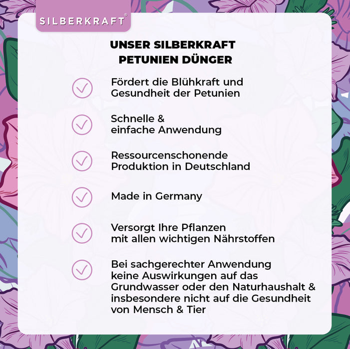 Petunien Dünger - Mineralischer NPK Flüssigdünger mit Stickstoff - Dünger für Petunien - Zauberglöckchen Dünger - Blumendünger