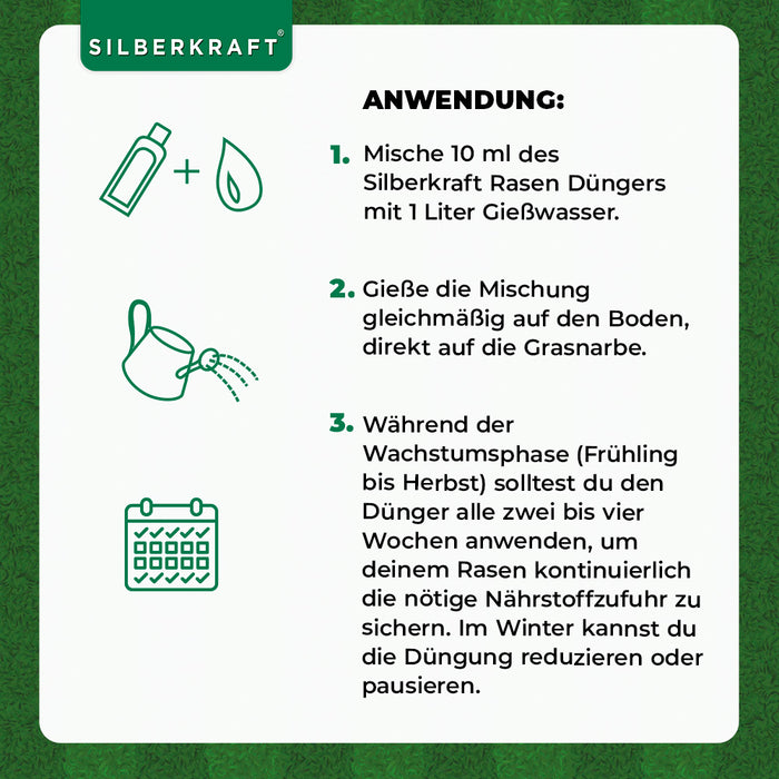 Rasen Dünger - Mineralischer NPK Flüssigdünger mit Stickstoff - Dünger für Rasen - Herbstdünger