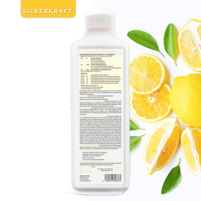 Zitrusdünger - Mineralischer NPK Flüssigdünger mit Stickstoff - Dünger für Zitruspflanzen - Zitronenbaum düngen