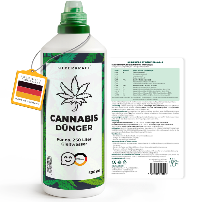 Cannabis Dünger für Wachstum & Blüte, Flüssigdünger für kräftige Pflanzen & hohe Erträge