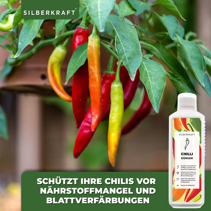 Chili Dünger - Mineralischer NPK Flüssigdünger mit Stickstoff - Dünger für Chilipflanzen - Peperoncini Dünger - Paprika Dünger