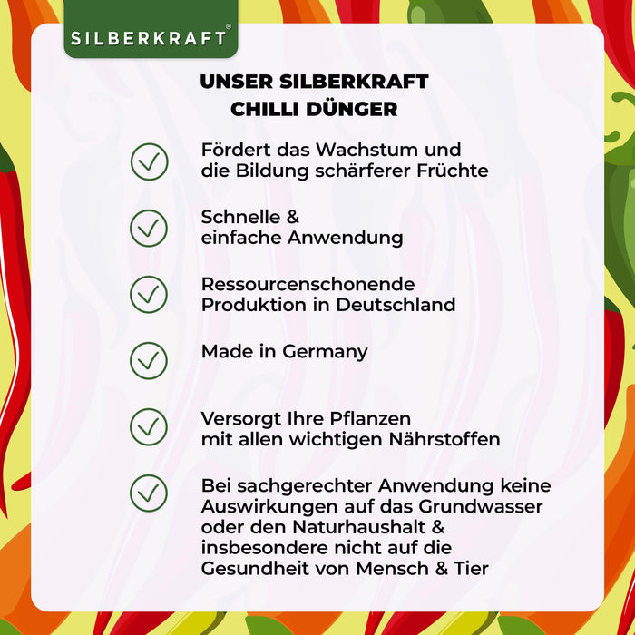 Chili Dünger - Mineralischer NPK Flüssigdünger mit Stickstoff - Dünger für Chilipflanzen - Peperoncini Dünger - Paprika Dünger