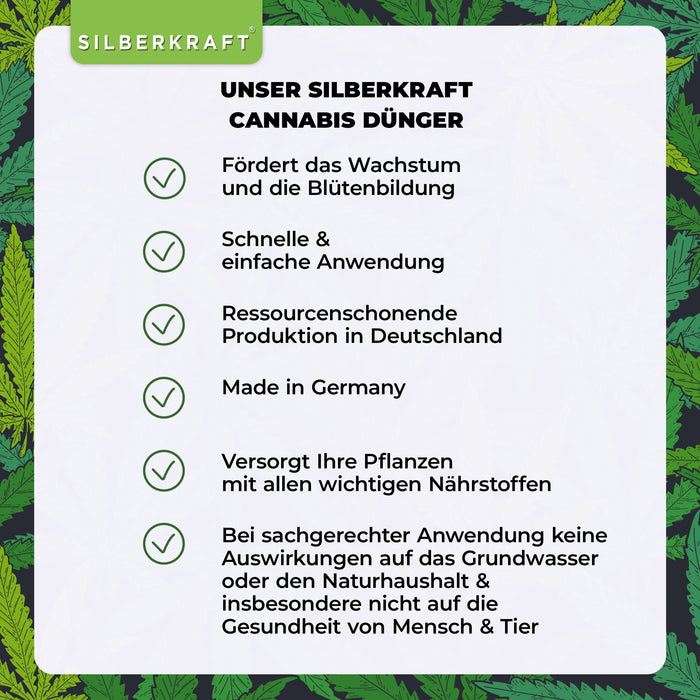 Cannabis Dünger - Mineralischer NPK Flüssigdünger mit Stickstoff - Dünger für Cannabispflanzen - Hanf Dünger