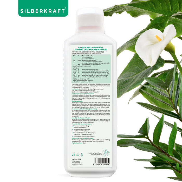 Universaldünger für Zimmer- und Gartenpflanzen - Mineralischer NPK Flüssigdünger mit Stickstoff - Dünger für Gemüse - Pflanzendünger