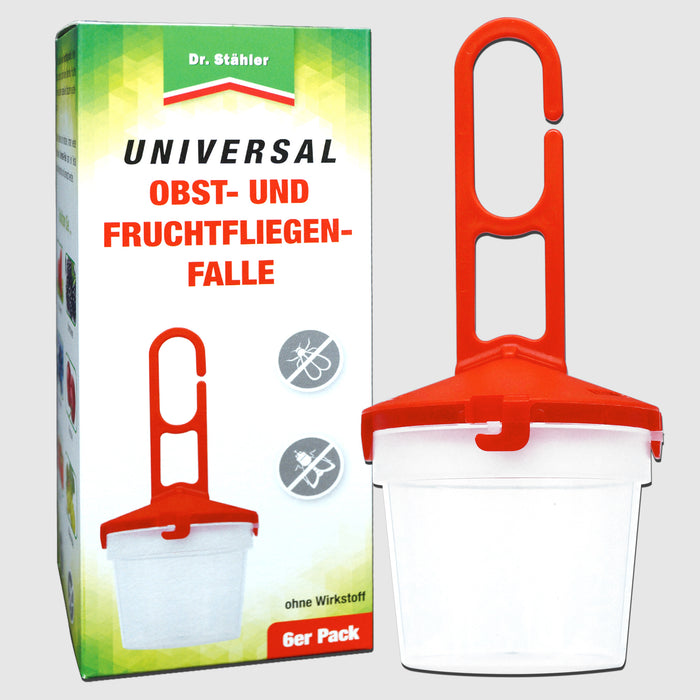 Universal Obst- und Fruchtfliegenfalle - Zum Befüllen mit einem Lockstoff gegen Fruchtfliegen