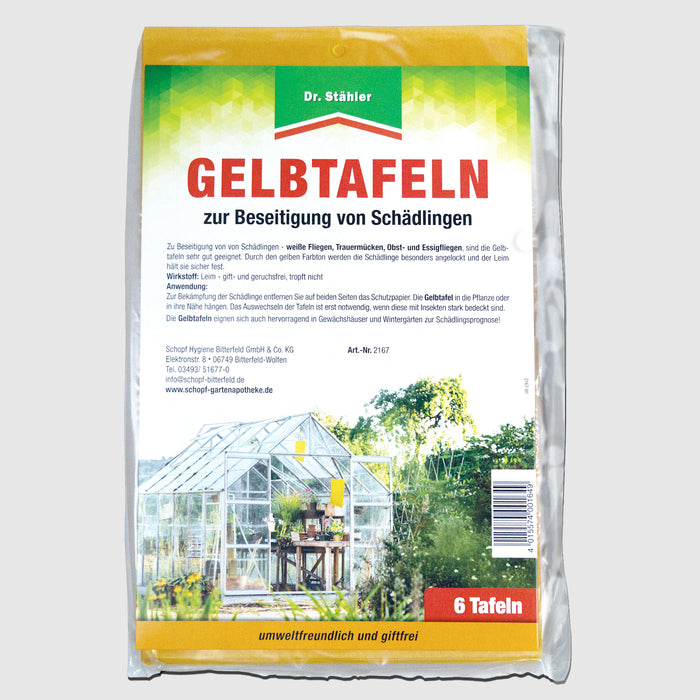 Effektive Gelb-Tafeln zur Schädlingsbekämpfung für Zimmer- und Wintergartenpflanzen