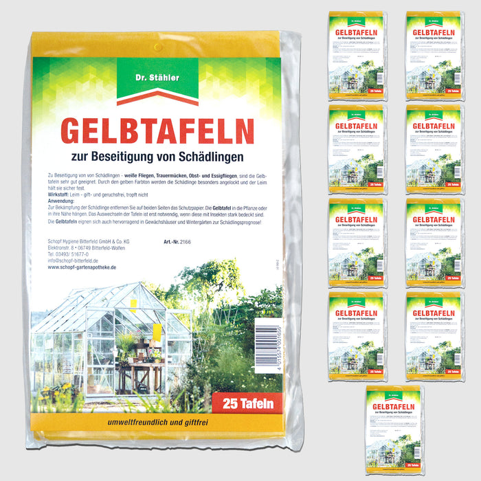Effektive Gelb-Tafeln zur Schädlingsbekämpfung für Zimmer- und Wintergartenpflanzen