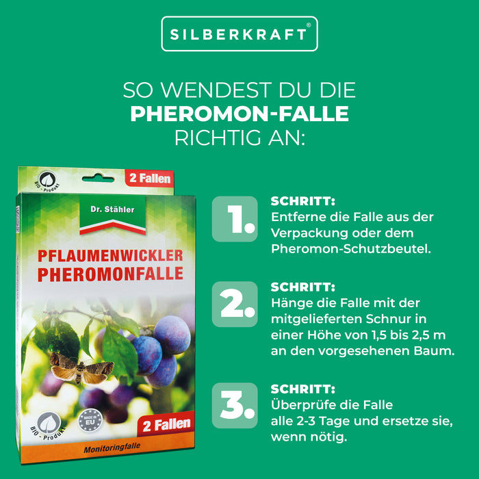 Pflaumenwickler Pheromon-Falle: ideal für Pflaumenbäume in Gärten und Plantagen