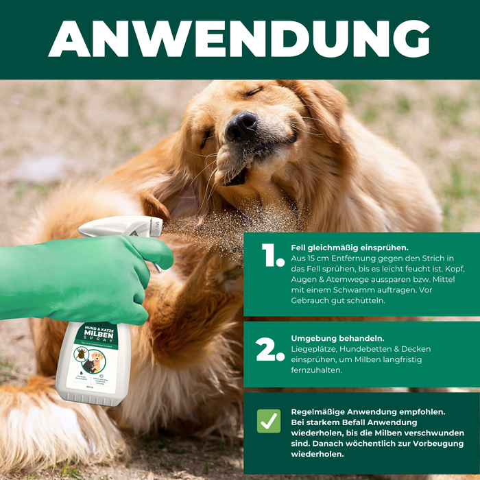 Milbenspray für Hunde & Katzen