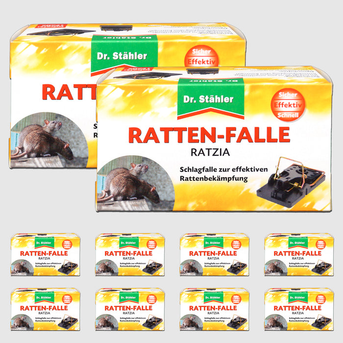 Rattenfalle Ratzia: Schlagfalle zur effektiven Rattenbekämpfung im Innen- und Außenbereich