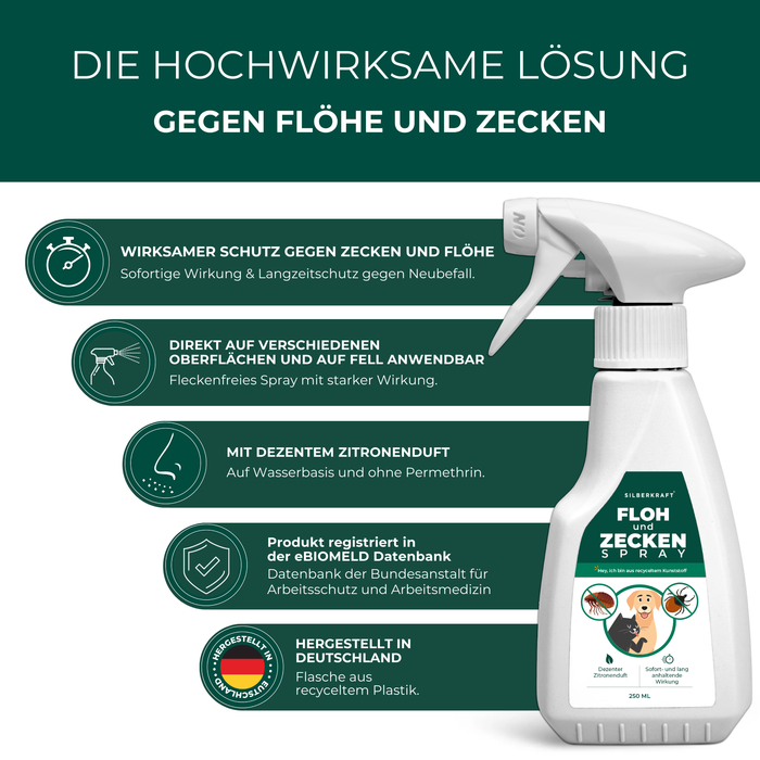 Spray antipulci e zecche per cani e gatti