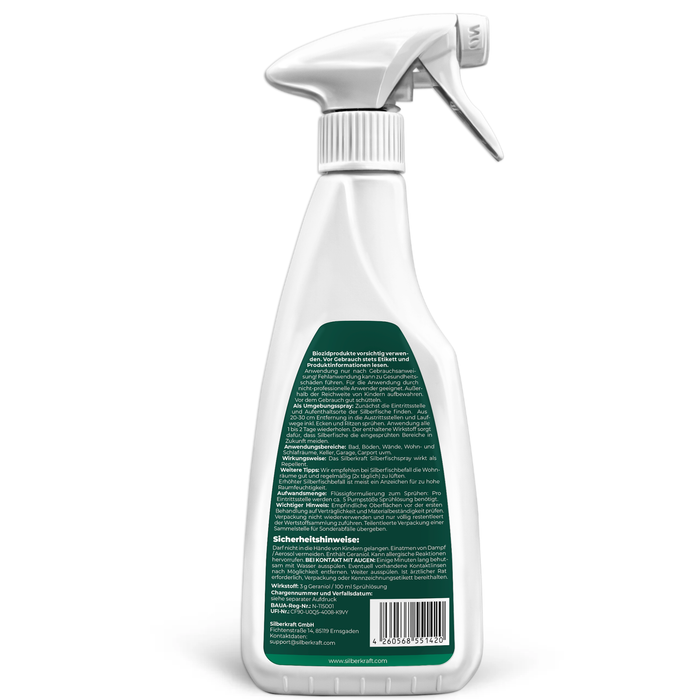 Spray per pesciolini d'argento: combatte i pesciolini d'argento/pescicarta