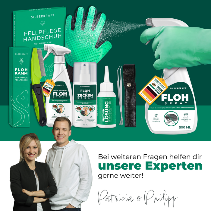 Produktübersicht Floh Spray – verschiedene Flaschenvarianten mit Expertenempfehlung