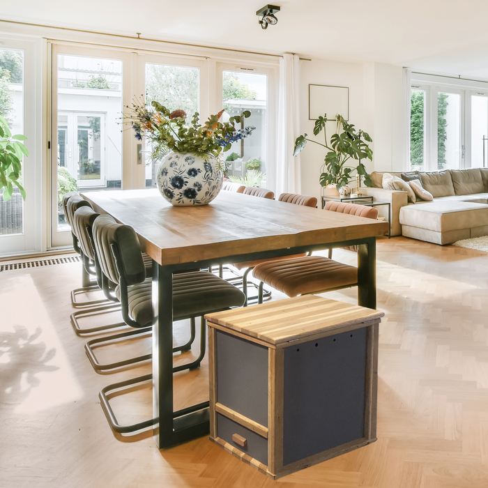 Boîte à vers élégante - lombricomposteur pour l'extérieur et l'intérieur - boîte à vers pour le balcon en kit complet avec 500 vers de compost