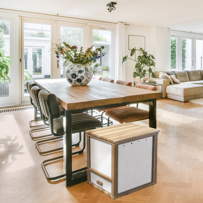 Boîte à vers élégante - lombricomposteur pour l'extérieur et l'intérieur - boîte à vers pour le balcon en kit complet avec 500 vers de compost