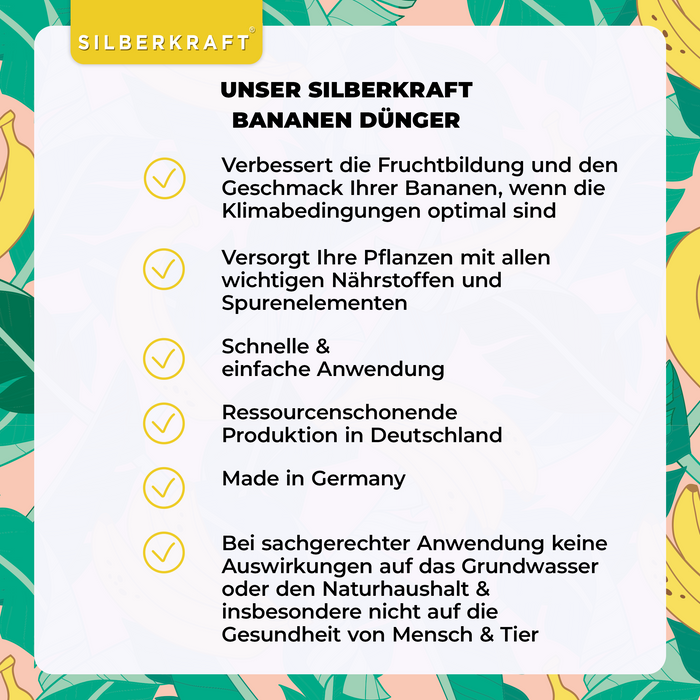 Bananendünger - Mineralischer NPK Flüssigdünger mit Stickstoff - Dünger für Bananen