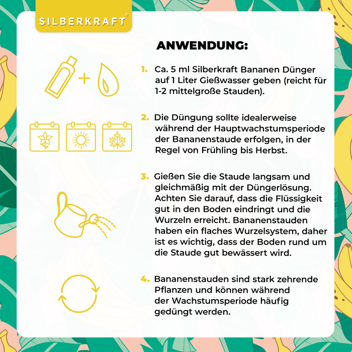 Bananendünger - Mineralischer NPK Flüssigdünger mit Stickstoff - Dünger für Bananen
