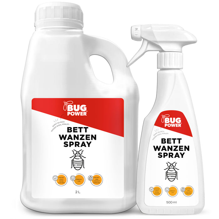 Spray anti-punaises de lit BugPower 1 litre - efficace contre les punaises de lit et leurs larves