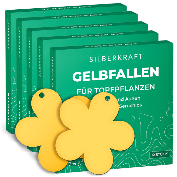 Gelbfalle Gelbtafeln Gelbsticker 12 Stück gegen Fruchtfliegen, Trauermücken, uvm.